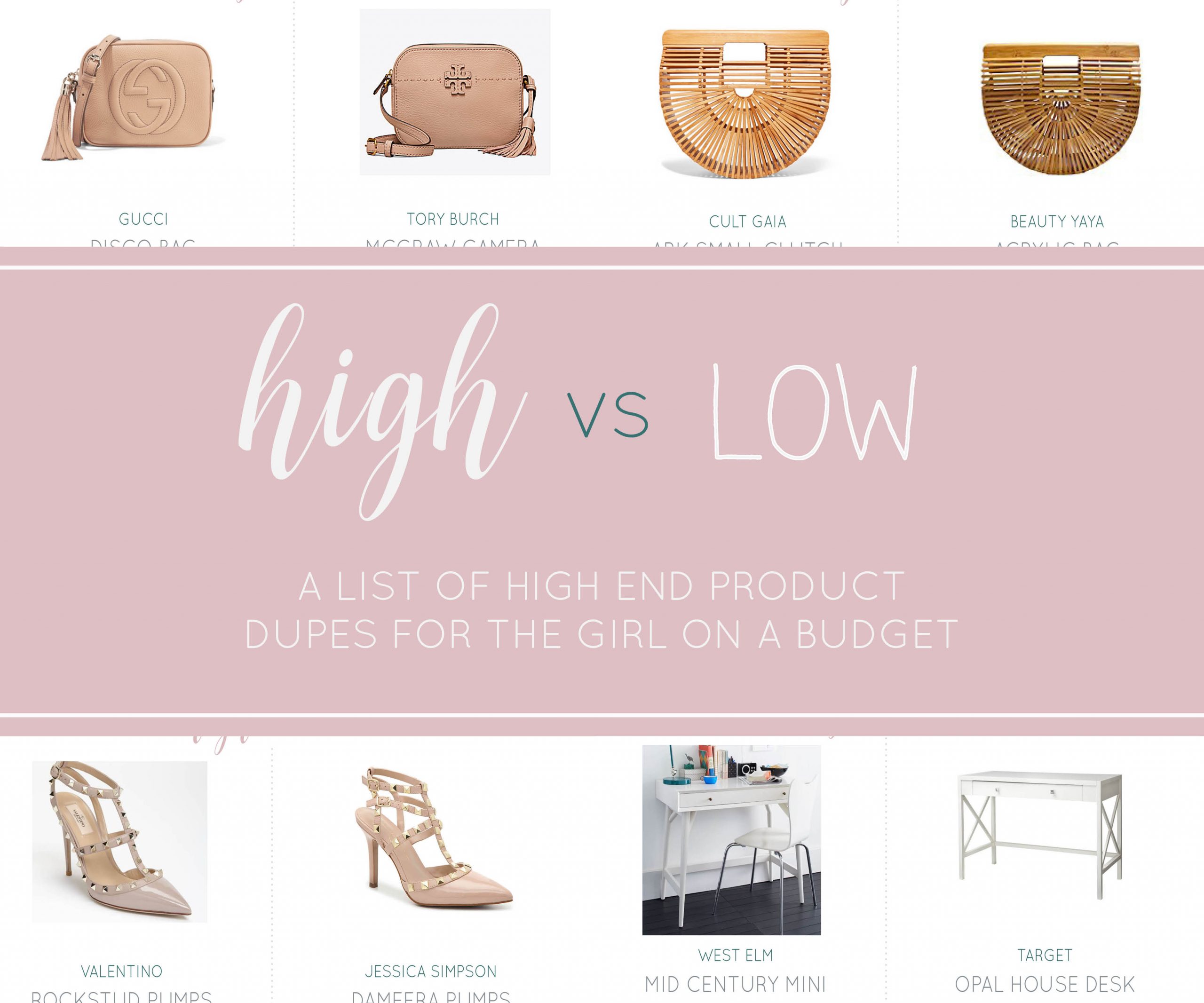 HIGH AND LOW: DESIGNER DUPES
